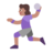 Woman Playing Handball: Medium Skin Tone