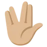 Vulcan Salute: Medium-Light Skin Tone Emoji 🖖🏼 image - Google Noto Color style
