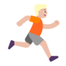 Person Running Facing Right: Medium-Light Skin Tone Emoji 🏃🏼‍➡️ image - Microsoft Classic 2D style