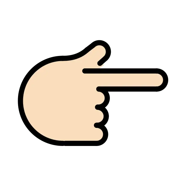 👉🏻 - Backhand Index Pointing Right: Light Skin Tone Emoji meaning, copy ...
