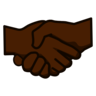 Handshake: Dark Skin Tone Emoji 🤝🏿 image - Emojidex style