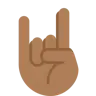 Sign Of The Horns: Medium-Dark Skin Tone Emoji 🤘🏾 image - Twitter / X (Twemoji) style