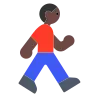 Man Walking: Dark Skin Tone Emoji 🚶🏿‍♂️ image - Tossface style