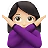 Woman Gesturing No: Light Skin Tone