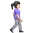 Woman Walking Facing Right: Light Skin Tone