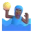Man Playing Water Polo: Medium-Dark Skin Tone