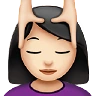 Woman Getting Massage: Light Skin Tone Emoji 💆🏻‍♀️ image - Apple style