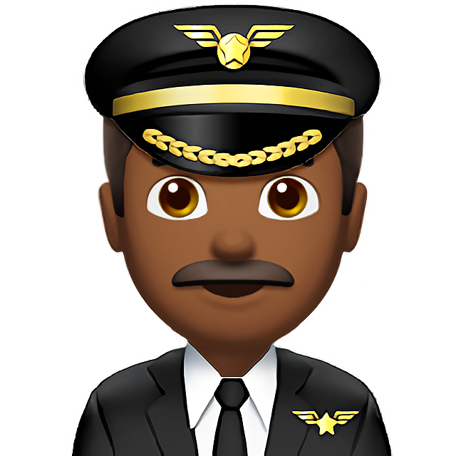 Man Pilot: Medium-Dark Skin Tone