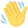 Handzeichen winken Emoji 👋 image - EmojiTwo style