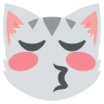 Cara de gato besando Emoji 😽 image - EmojiTwo style