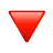 Triangle rouge pointant vers le bas