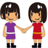 Women Holding Hands: Medium Skin Tone Emoji 👭🏽 image - Emojidex style