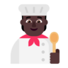 Cook: Dark Skin Tone Emoji 🧑🏿‍🍳 image - Microsoft Classic 2D style
