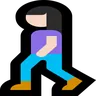 Woman Walking: Light Skin Tone Emoji 🚶🏻‍♀️ image - Microsoft Windows 10 Segoe UI Emoji style
