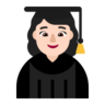 Woman Student: Light Skin Tone Emoji 👩🏻‍🎓 image - Microsoft Classic 2D style