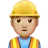 Man Construction Worker: Medium-Light Skin Tone