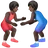 Men Wrestling: Dark Skin Tone