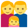 Family: Man, Woman, Girl Emoji 👨‍👩‍👧 image - EmojiTwo style