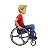 Man In Manual Wheelchair Facing Right: Medium-Light Skin Tone