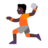 Person Playing Handball: Dark Skin Tone