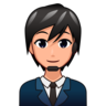Office Worker: Medium-Light Skin Tone Emoji 🧑🏼‍💼 image - Emojidex style