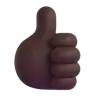 Thumbs Up: Dark Skin Tone Emoji 👍🏿 image - Microsoft 3D Fluent style