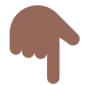 Backhand Index Pointing Down: Medium-Dark Skin Tone Emoji 👇🏾 image - Tossface style