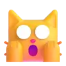 疲れた猫の顔 Emoji 🙀 image - Microsoft 3D Fluent style