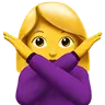 Woman Gesturing No Emoji 🙅‍♀️ image - Apple style