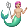 Merman: Medium-Light Skin Tone Emoji 🧜🏼‍♂️ image - WhatsApp style