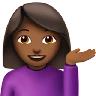 Woman Tipping Hand: Medium-Dark Skin Tone Emoji 💁🏾‍♀️ image - Apple style