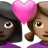 Couple With Heart: Woman, Woman, Dark Skin Tone, Medium Skin Tone