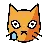 泣いている猫の顔