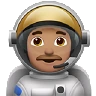 Man Astronaut: Medium Skin Tone Emoji 👨🏽‍🚀 image - Apple style
