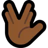 Vulcan Salute: Medium-Dark Skin Tone Emoji 🖖🏾 image - Microsoft Windows 10 Segoe UI Emoji style
