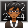 Man Teacher: Medium-Dark Skin Tone Emoji 👨🏾‍🏫 image - Emojidex style