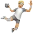 Person Playing Handball: Medium-Light Skin Tone