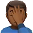 Man Facepalming: Medium-Dark Skin Tone