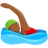 Person Swimming: Medium-Dark Skin Tone