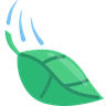 Feuille voletant au vent Emoji 🍃 image - Skype style