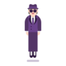 Person In Suit Levitating: Light Skin Tone Emoji 🕴🏻 image - Microsoft Classic 2D style