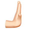 Rightwards Pushing Hand: Light Skin Tone Emoji 🫸🏻 image - Huawei Harmony OS style