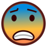 Fearful Face Emoji 😨 image - Emojidex style