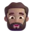 Man: Medium Skin Tone, Beard