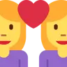 Couple With Heart: Woman, Woman Emoji 👩‍❤️‍👩 image - Twitter / X (Twemoji) style