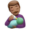Man Feeding Baby: Medium Skin Tone Emoji 👨🏽‍🍼 image - Apple style