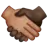 Handshake: Medium Skin Tone, Dark Skin Tone