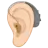 Ear With Hearing Aid: Light Skin Tone