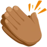 Clapping Hands: Medium Skin Tone Emoji 👏🏽 image - Facebook Messenger (2016) style
