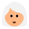 Woman: Medium-Light Skin Tone, White Hair Emoji 👩🏼‍🦳 image - Tossface style